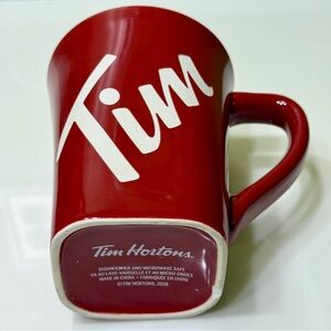 Tim Hortons Tim Red Coffee Mug